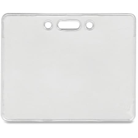 Advantus Proximity ID Badge Holder, Horizontal, 3-3/8" x 2-3/8", Clear, 50/Pack 75450