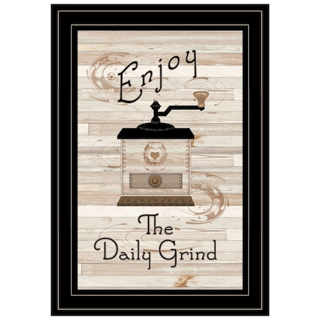 Homeroots Enjoy the Daily Grind 2 Black Framed Print Kitchen Wall Art 406570