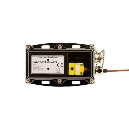 Omega Thermocouple Data Logging System with Remote Probe, Temperature, 2 Measurements, TC (K), 500K Max S OM-CP-ETR101A-KIT