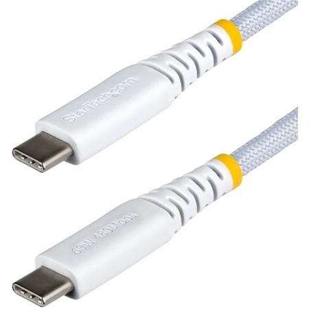 Startech.Com 10FT (3M) WHITE USB-C CHARGING CABLE, 60W (3A) PD, DUAL-LAYER BRAIDED NYLON/TPE USB2CC10FNCBRWH