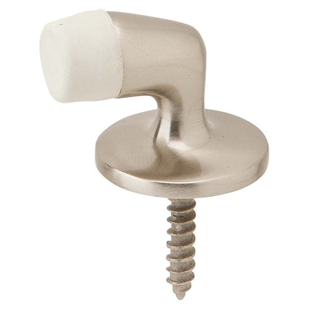 Schlage Ives Series Door Stop, 1-1/4 in Dia Base, Brass, Satin Nickel 430MB15