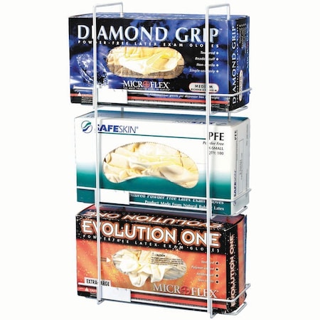 Jorgensen Laboratories Triple Wire Rack, Exam Gloves Box Holder J0876A