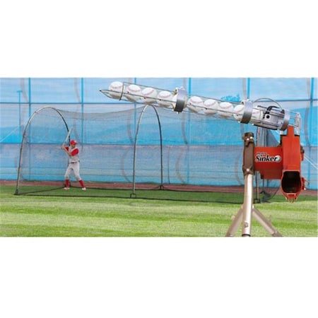 Heater Jr. Pitching Machine And Xtender 24 ft. Batting Cage BSC599