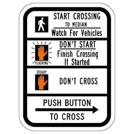 Sign Solutions Usa Traffic Sign, 9 in Width, Aluminum Sign, Vertical Rectangle DUS12HWT0912R10-3dR