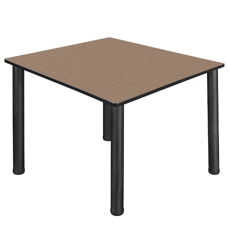 Regency Square Kee Large Breakroom Table, 48 in W, 48 in L, Noble Oak TB4848NOBPBK