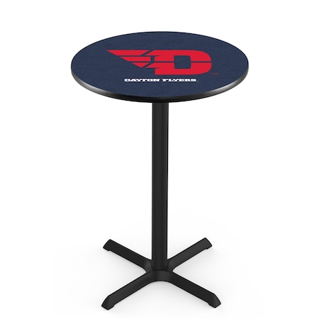 Holland Bar Stool Co 42" Blk Wrinkle University of Dayton Pub Table, 36" dia. Top L211B4236DytnUn