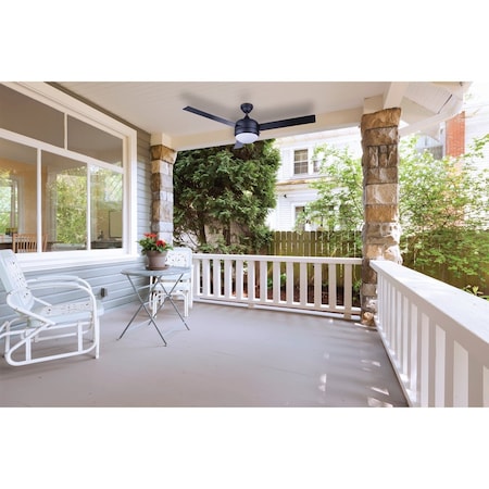 Home Impressions Sardiac 52'' Black Outdoor Ceiling Fan with Light Kit CF52SAR3BK-B