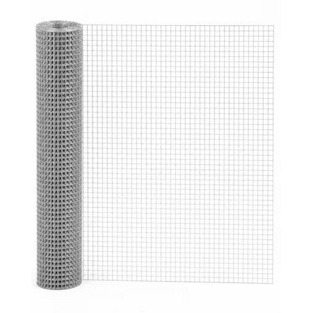 Wrightmaster 48 in. x 50 ft. 20-Gauge Reinforced Hot-Dip Galvanized Welded Poultry Fencing, 1/2 Grid ZoroP503901