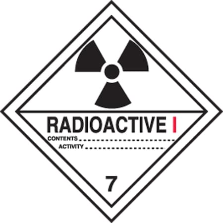 Accuform DOT SHIPPING LABELS HAZARD CLASS 7 MSL701EV2