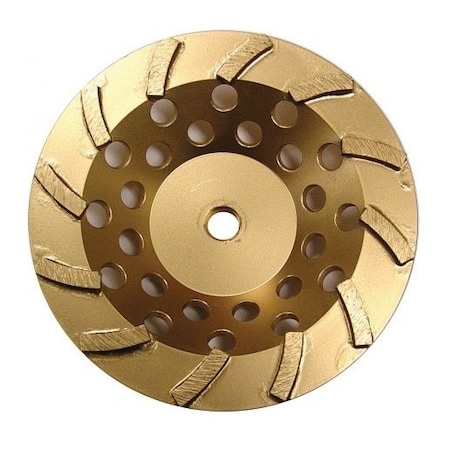 Diamond Standard Gold Spiral Turbo Cup Grinder With 12 Segs 7" X 5/8"-11 16410