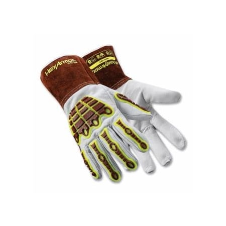 Hexarmor HeatArmor MIG/TIG Welding Gloves, 5055, MIG Welding, Goatskin Leather, Large,  572-5055-L-9