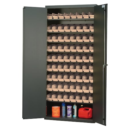 Quantum Storage Systems BEIGE SPECIALTY CABINET W/72 IVORY BINS QPR-BG-101IV