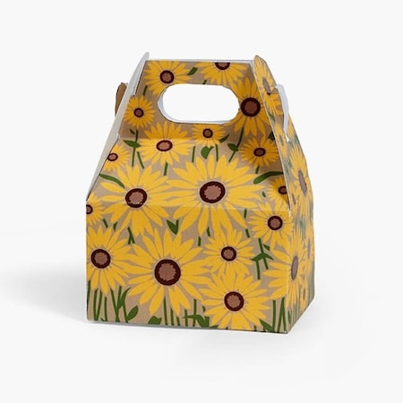 Nashville Wraps Summer Sunflower Mini Gable Box, 4x2.5x2.5, 6PK SSFMGB