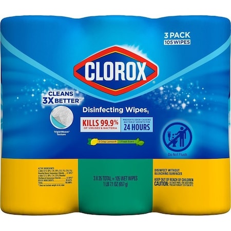 Clorox Disinfecting Wipes, Crisp Lemon, Fresh 30112