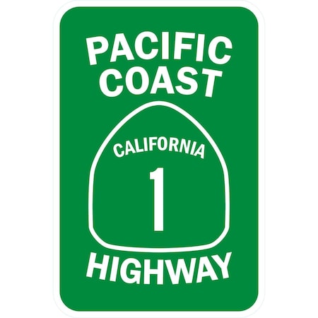 Lyle Pacific Coast Highway California 1, 12x18, Diamond Grade, Green G-2623-DG_12x18