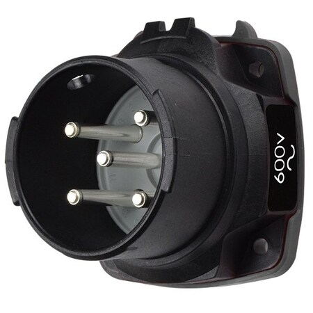 Meltric DXN30 INLET POLY BLACK SIZE 2 IP 66/67 3P+N+G 30 A 600 VAC 60 Hz NO AUX 22-38147