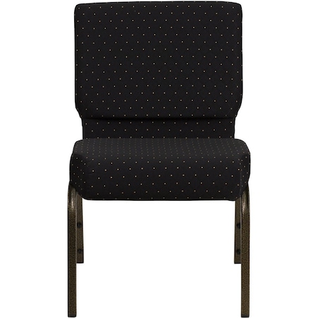 Flash Furniture Hercules Church Chair, Black Back, 21-1/4 in W 25" L 33" H, Fabric Seat FD-CH0221-4-GV-S0806-GG