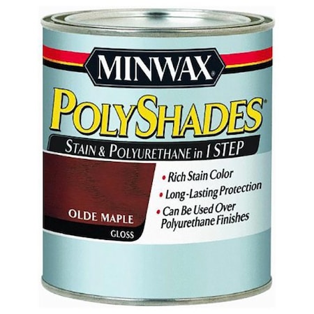 Minwax 1/2 Pt Minwax 21430 Old Maple PolyShades Wood Stain And Polyurethane Gloss 21420