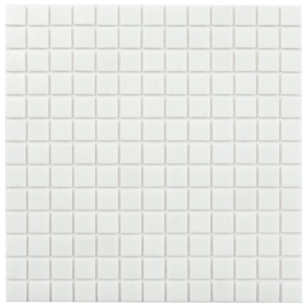 Apollo Tile Dune 12 in. x 12 in. Glossy Cotton White Glass Mosaic Wall and Floor Tile 20 sq. ft./case, 20PK APLSA88WH104A