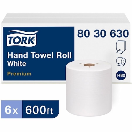 Tork Premium Hardwound Paper Towels, 1 Ply, 720 Sheets, 600 ft, White 8030630