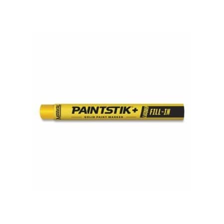 Markal Paintstik+ Lacquer Fill-In Solid Paint Marker, 3/8 in x 4.25 in L, Yellow, 12PK 434-51121
