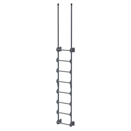 Vestil Steel Walk Through Dock Ladder 8 Step 300 Lb. Capacity Gray Semi Gloss DKL-8-GYSG