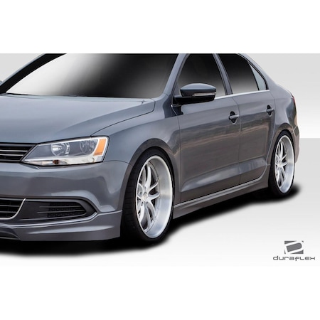 Duraflex 2011-2014 Volkswagen Jetta Votex Look Side Skirts, Signature Black - 2 Piece, 2PK 113724