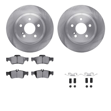 Dynamic Friction Co DFC Rotors with EURO 5000 Ceramic Brake Pads includes Hardware 6612-63282