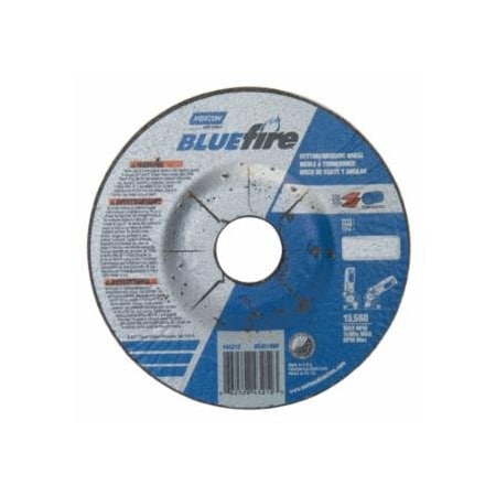 Norton Co Bluefire Type 27 Depressed Center Wheel, 4-1/2 in x 1/8 x 7/8, 30 Grit, Zirconia Alumina, 25PK 547-66252843212