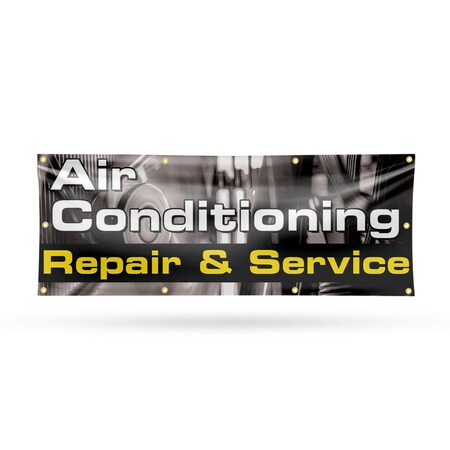 Signmission AC Repair & Service, 36 Inch x 96 Inch, Vinyl Banner B-96-30452