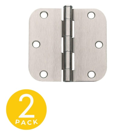 Global Door Controls 3.5 in Leaf W x 3.5 in Leaf H, Satin Nickel CP3535-R-US15-M