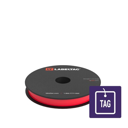 Labeltac Tear-Resistant Tag Stock 0.5in x 100ft LT4/LTPX, Red LT0504TAG