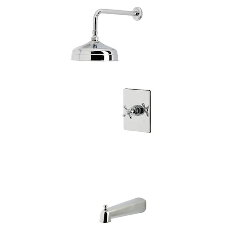 Kingston Brass Single-Handle Pressure Balanced Tub and Shower Faucet, Polished Chrome KB6341BX
