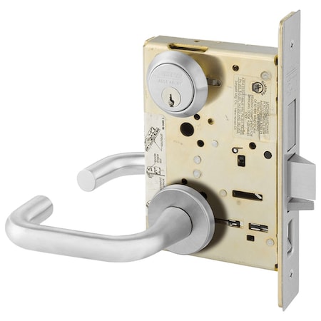 Sargent Grade 1 Apartment Corridor Door Mortise Lock, J - Lever, LN - Rose, Satin Chrome 8243 LNJ 26D