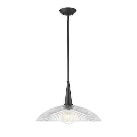 Z-Lite Lunelle Matte Black 1 Light Pendant 3051P18-MB