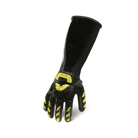 Ironclad Performance Wear CHNPI5 Chemical Resistant Gloves, Nitrile, PVC, 15 1/4 in L, Not Applicable, Black, 3XL, 1 PR CHNPI5-07-XXXL