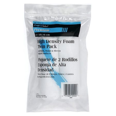 Linzer MR20026 6 in. High Density White Foam Mini Roller Cover, 2PK 190609