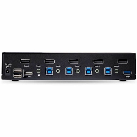 Startech.Com 4-PORT DISPLAYPORT KVM SWITCH, 8K 60HZ / 4K 144HZ, SINGLE DISPLAY, DP 1.4, 2X USB 5GBPS PORTS, 4X D86A2-4-PORT-8K-KVM