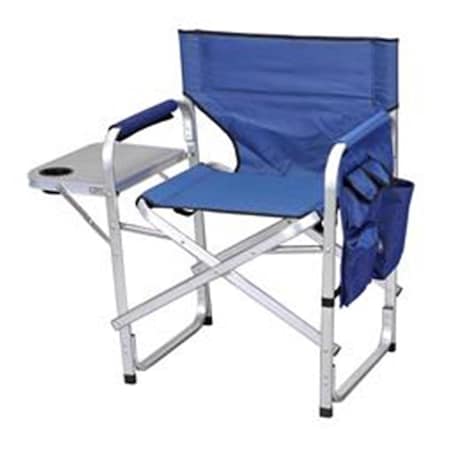 Mings Mark SL1204BLUE Directors Chair With Table And Clear M1F-SL1204BLUE