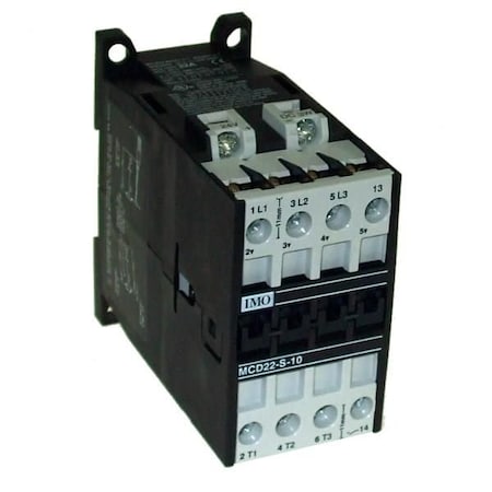 Imo Automation Contactor 3 Pole Open 11kW 22A AC3, 1 Normally Open MCD22-S-10=24
