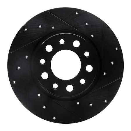 Dynamic Friction Co DFC Brake Rotor - Drilled and Slotted - Black 633-42012R