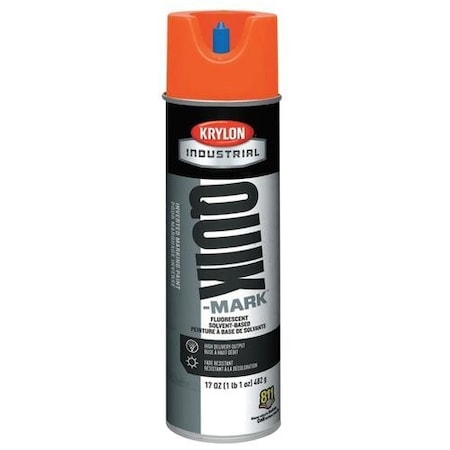 Krylon Industrial Quik-Mark SB Inverted Marking Paint Fluorescent Orange A03702007