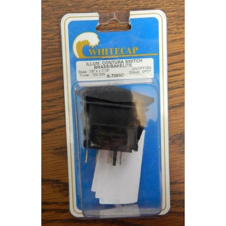 Whitecap S7065C Illuminated Contura Style Rocker Switch W7E-S7065C
