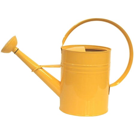 Superherostuff 1 gal Enameled Galvanized Steel Watering Can with Removable Rosette, Saffron PA2991705