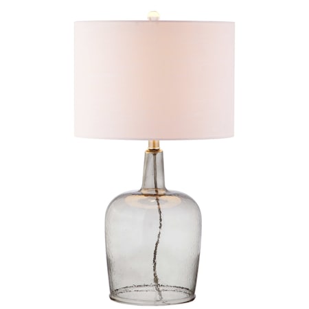 Jonathan Y Augustine 26" Glass LED Table Lamp, Smoked Gray JYL4003A