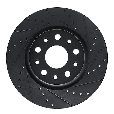 Dynamic Friction Co DFC Brake Rotor - Drilled and Slotted - Black 633-42038R