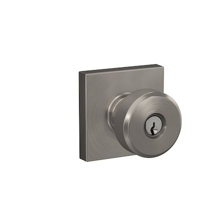 Schlage Residential Schlage Custom Swanson Knob with Collins Rose Keyed Entry Lock C Keyway with 16211 Latch and F51ASWA619COL