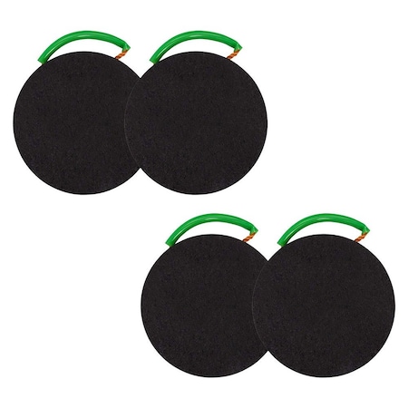 Mytee Products Outrigger Pad Size: Round w/ 12in Diameter x1.5in Thick, 4PK ORP-Round-12x15x4
