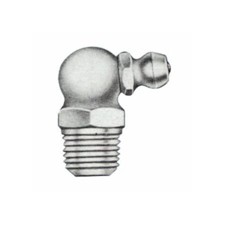 Alemite Hydraulic Fitting, Elbow - 90 Degrees, 27/32 in L, Male/Male, 1/8 in (PTF), 50PK 025-LAGN-1613-B