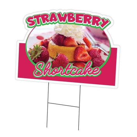 Signmission Strawberry Shortcake Die Cut Yard & Stake plastic coroplast window, 1216-Strawberry C-DC-1216-DS-Strawberry Shortcake19